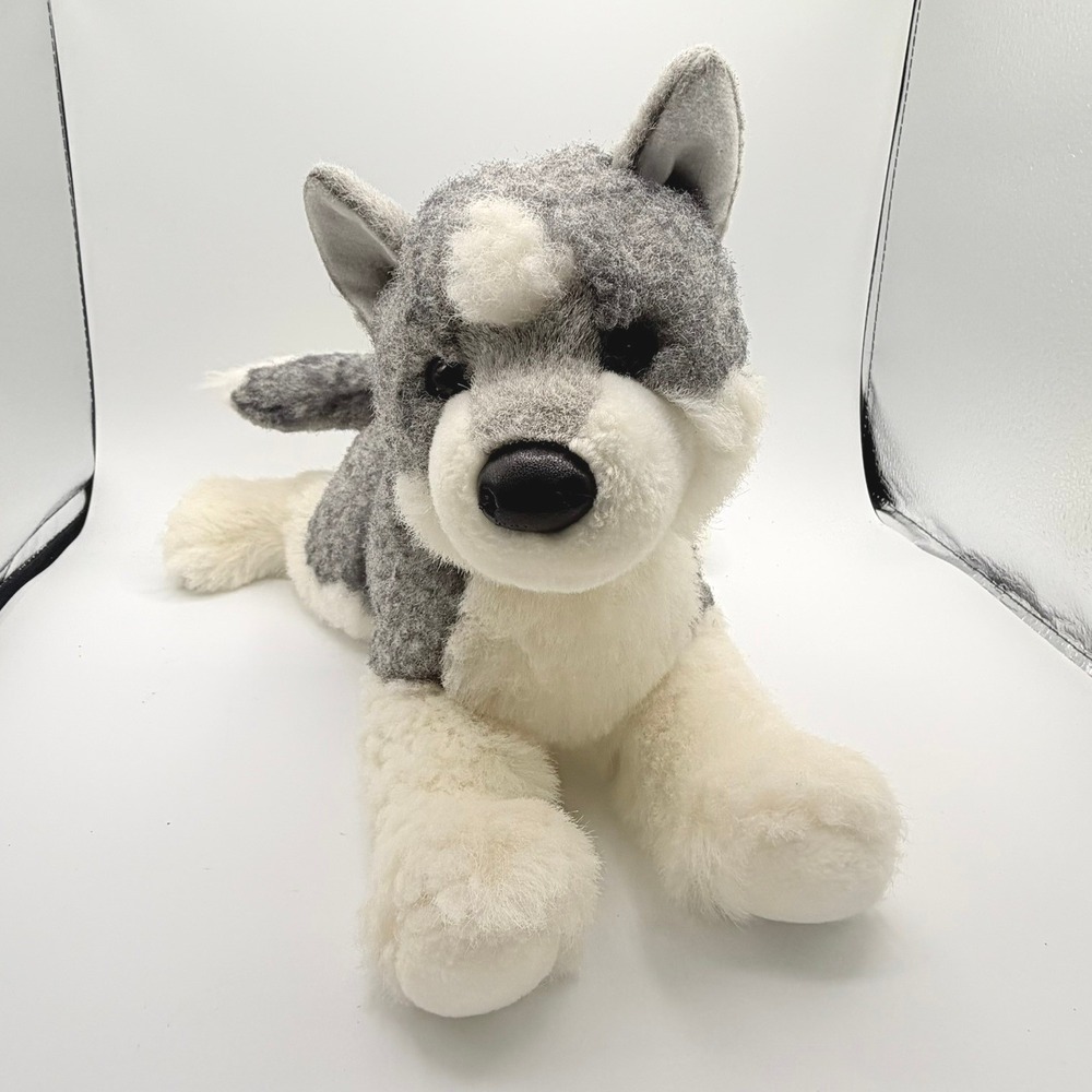 Bass Pro Shops Sasha Husky Plush Stuffed Animal Kids Grey White Realistic